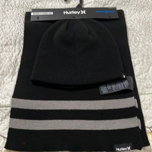 Hurley Men's Winter Hat Set - Beanie and Scarf